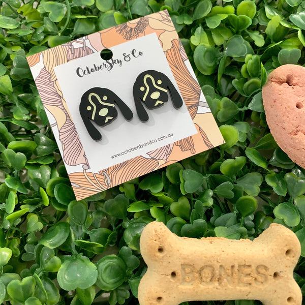 Long Ears Doggy Statement Studs - CHOOSE COLOUR