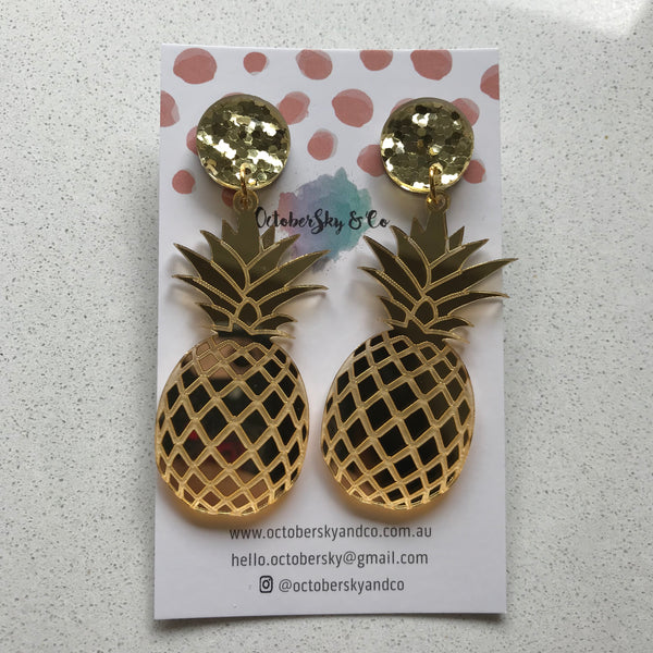 Pineapple Polly Dangles - CHOOSE COLOUR