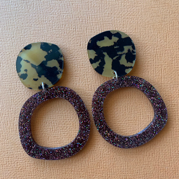 CHUNKY FUNKY LEOPARD HOOPS - CHOOSE COLOUR